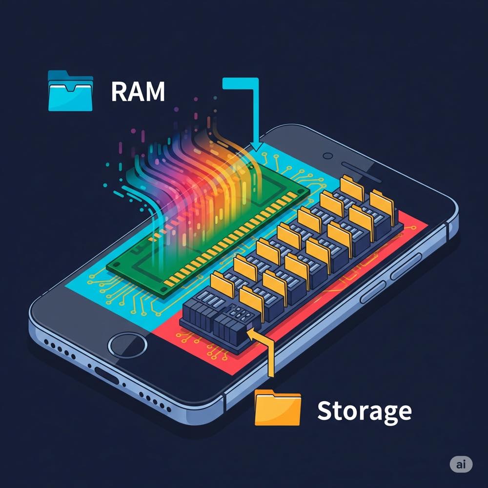 スマホのRAMとStorage